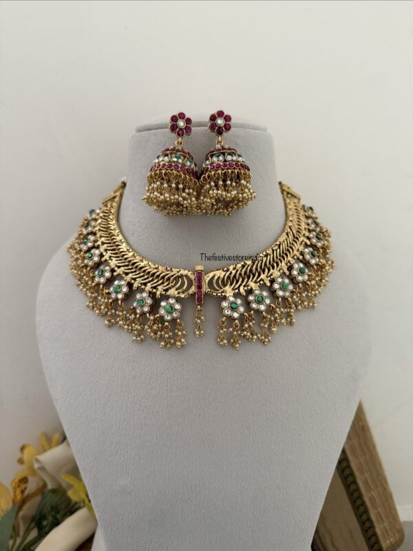 4 in 1 Grand Jalebi chain reversible necklace set | Heavy