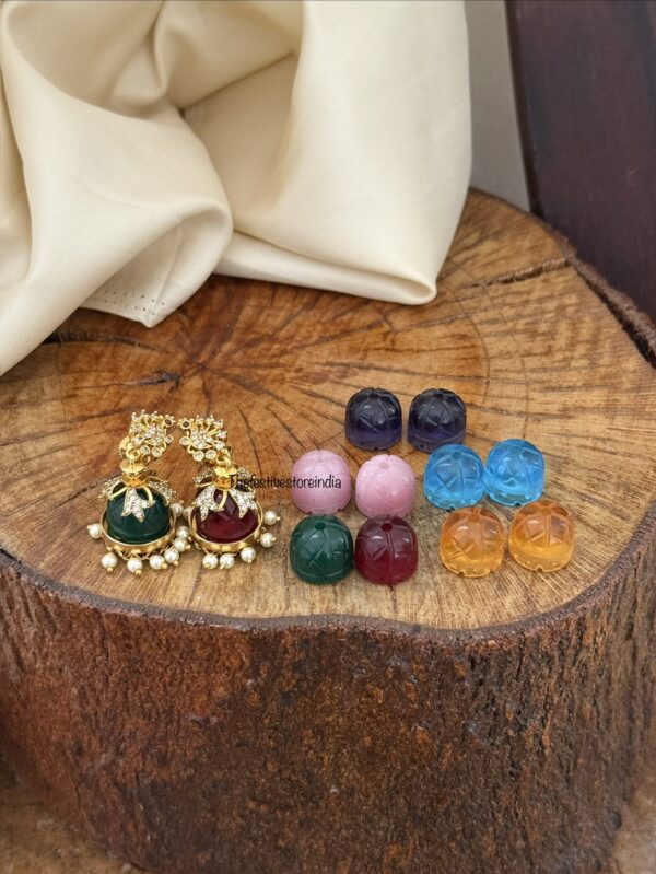 6 in 1 changeable stone jhumka | Trending
