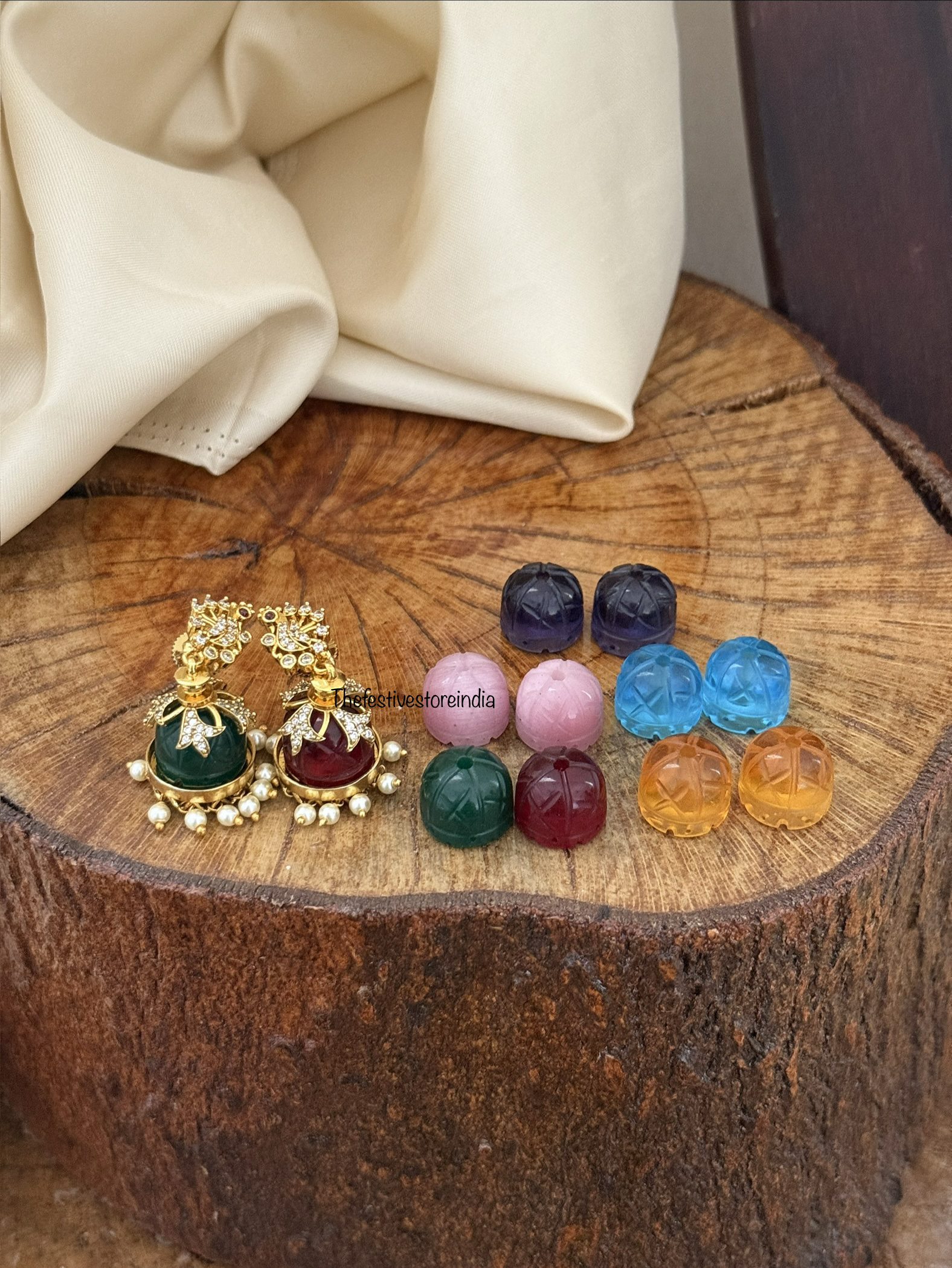 6 in 1 changeable stone jhumka | Trending