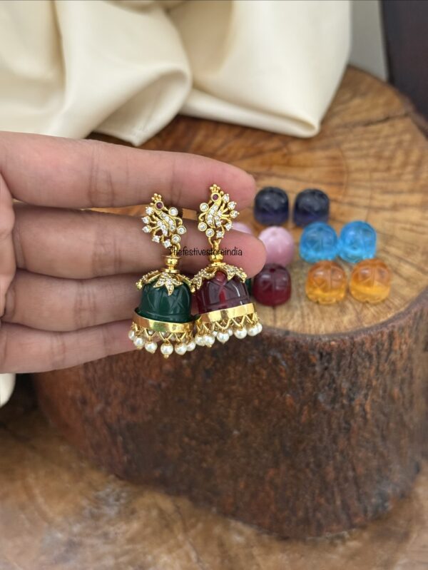 6 in 1 changeable stone jhumka | Trending