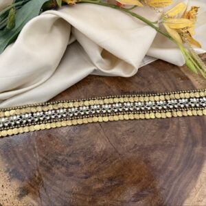 Jadau Premium lakshmi kaasu Moissanite stone bridal hip chain | 108cms