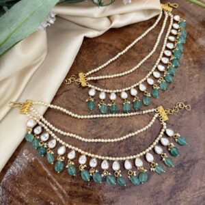 Moissanite 3 layer maati | ear chain | Maatilu | Champaswaralu