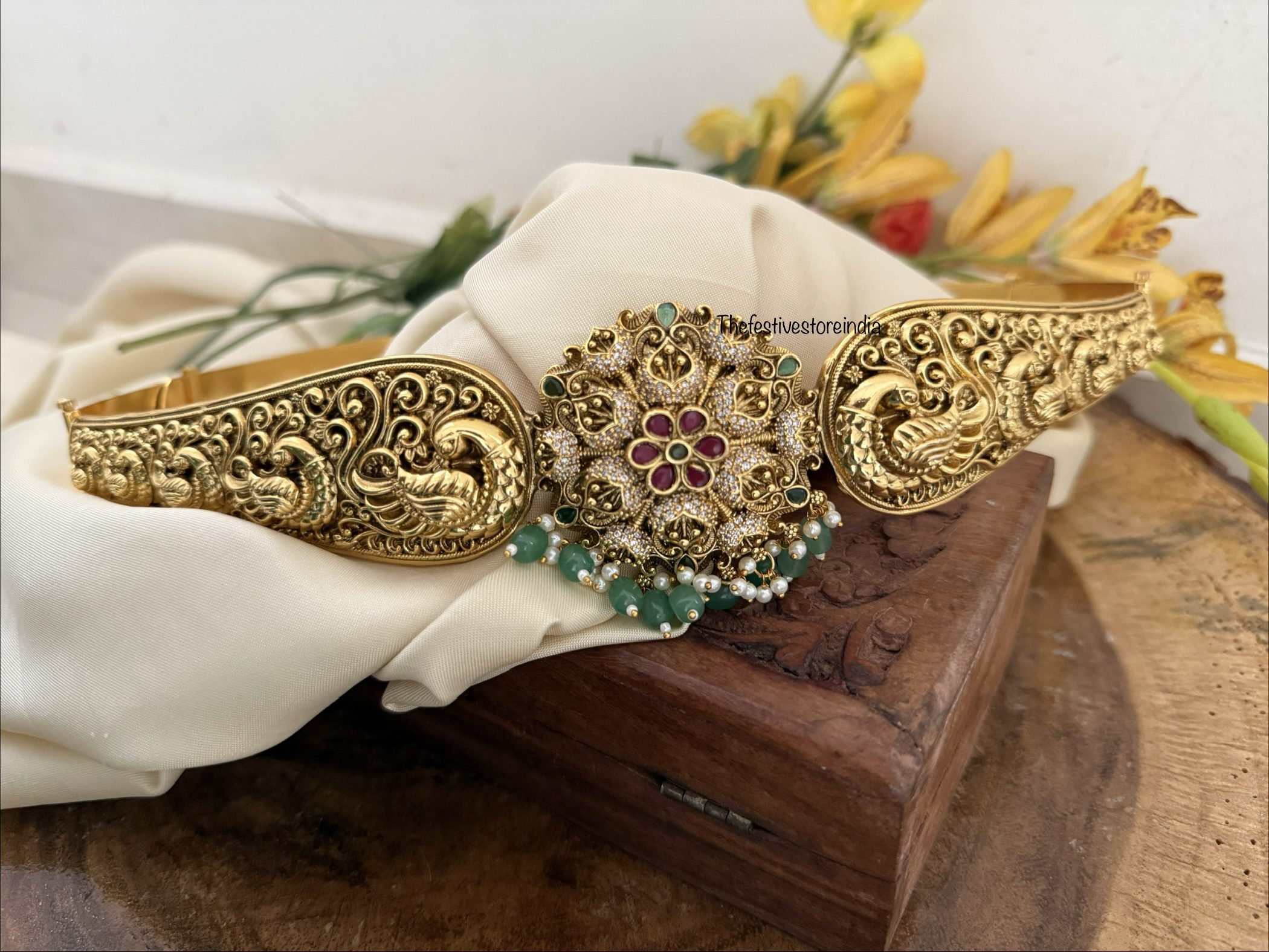 Non idol green drops Hipbelt | Bridal | Bridesmaid