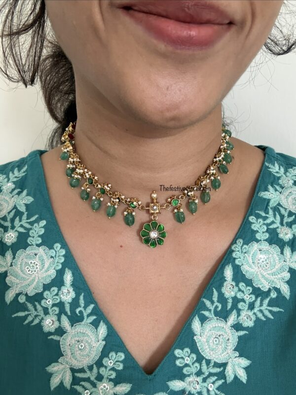 2 in 1 Reversible Jadau necklace
