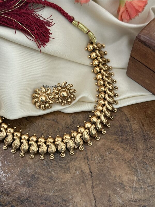 Mango necklace set - Maharashtrian style