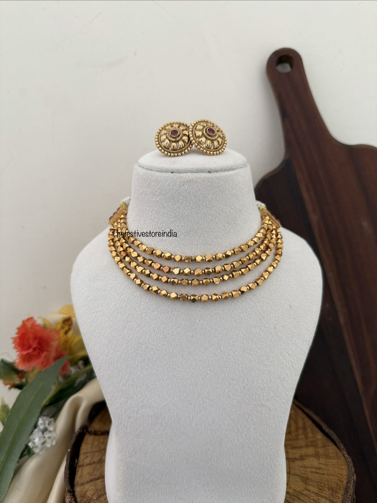 Ashtapatti gundu maala set - 4 layer