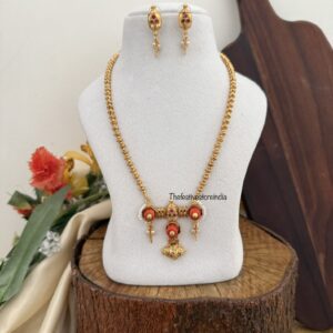 Coral maala set - 47cms