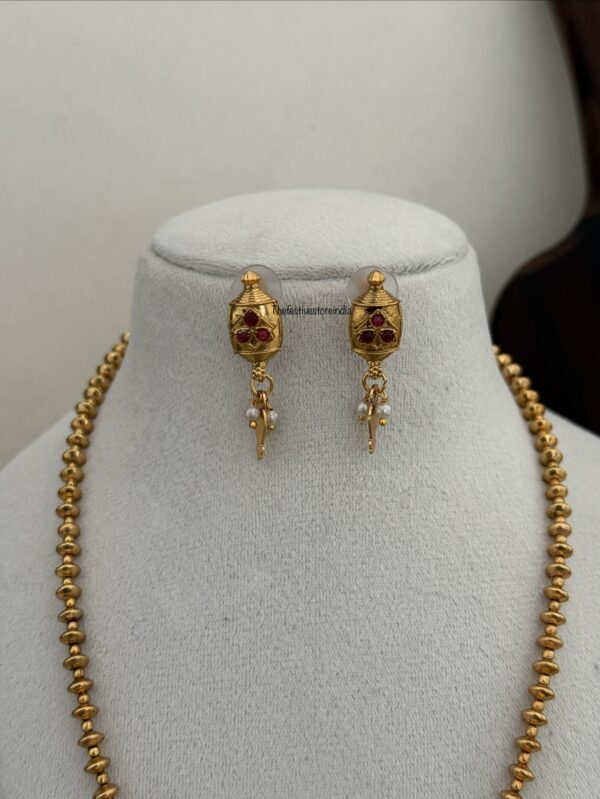 Coral maala set - 47cms