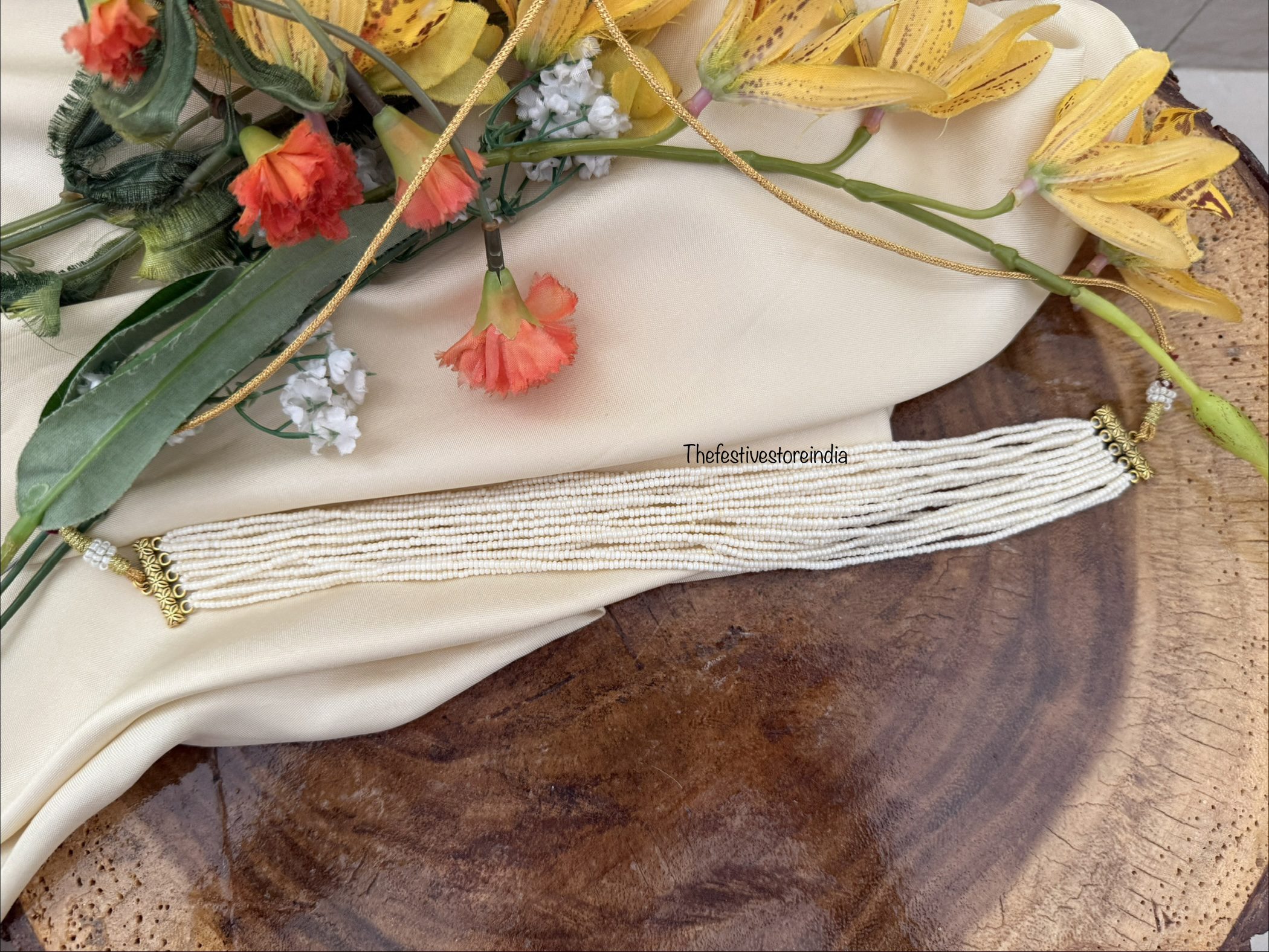 Premium Layered all pearls choker