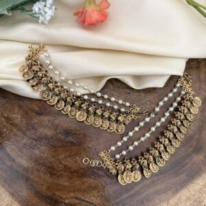 Budgeted antique polish Lakshmi kaasu ear chain | Maatilu | Champaswaralu