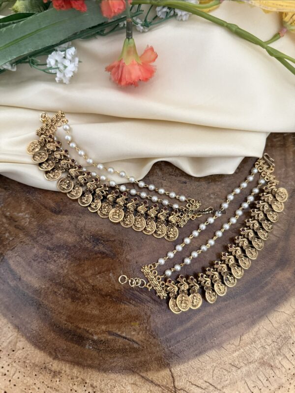 Budgeted antique polish Lakshmi kaasu ear chain | Maatilu | Champaswaralu