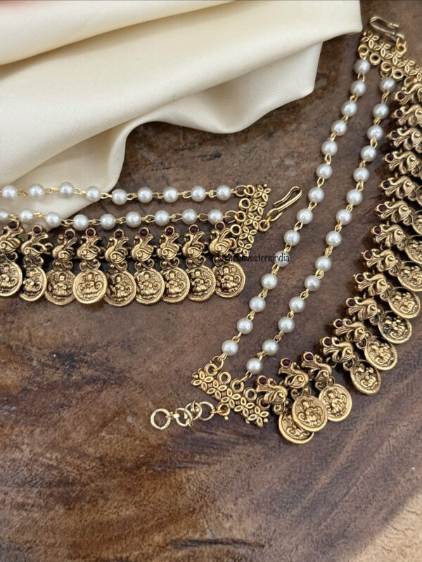 Budgeted antique polish Lakshmi kaasu ear chain | Maatilu | Champaswaralu