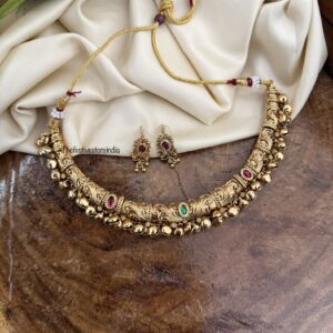Ghunghroo hasli necklace set | Kanti | Gejje
