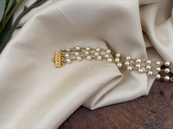 Jadau pearls chand choker | Red