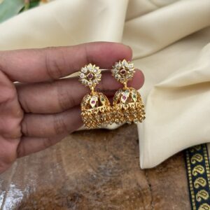 Panchaloha screwback detachable jhumka | Multi color | Jhumki
