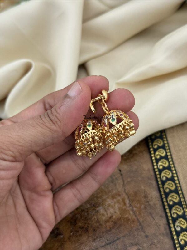Panchaloha screwback detachable jhumka | Multi color | Jhumki