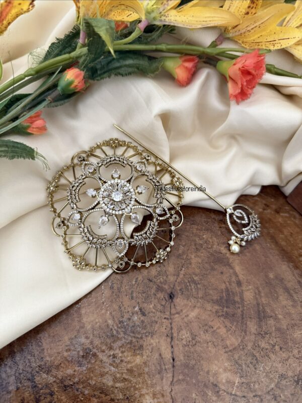 Designer diamond Bun cage