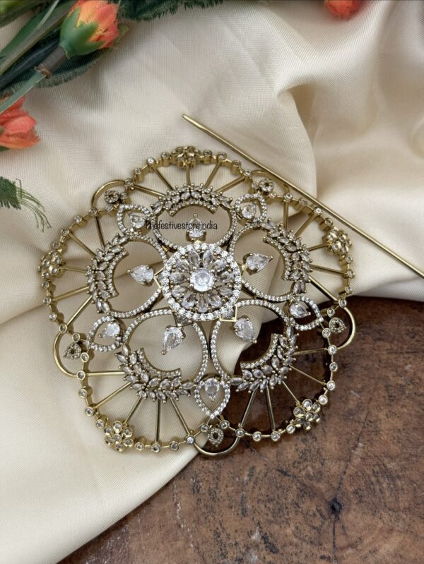 Designer diamond Bun cage