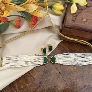 Premium designer pearls choker set