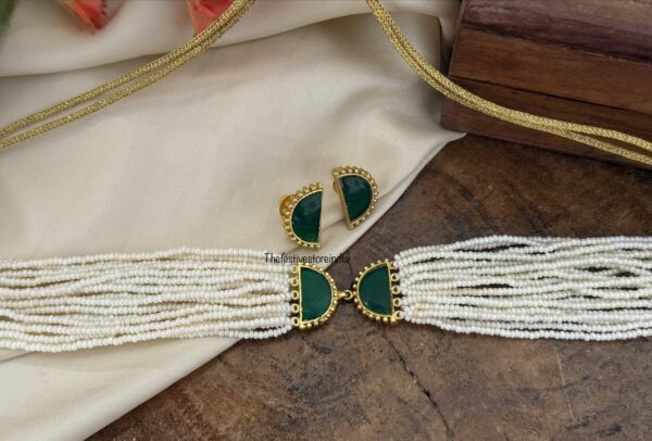 Premium designer pearls choker set