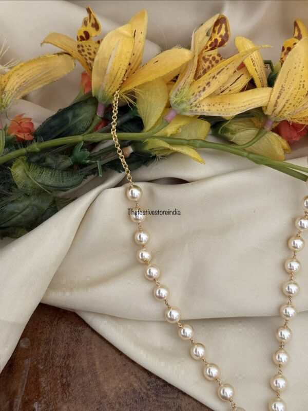 Jadau pearls chain with pendant | 44cms