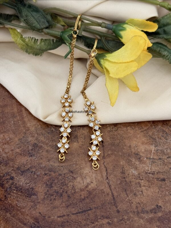Straight Diamonds maati | ear chain