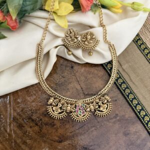 Jalebi chain unqiue pendants necklace set