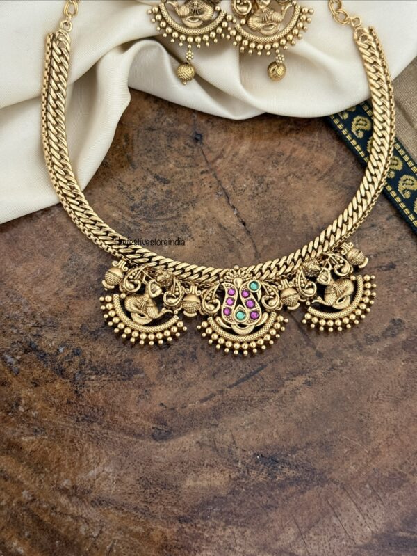 Jalebi chain unqiue pendants necklace set