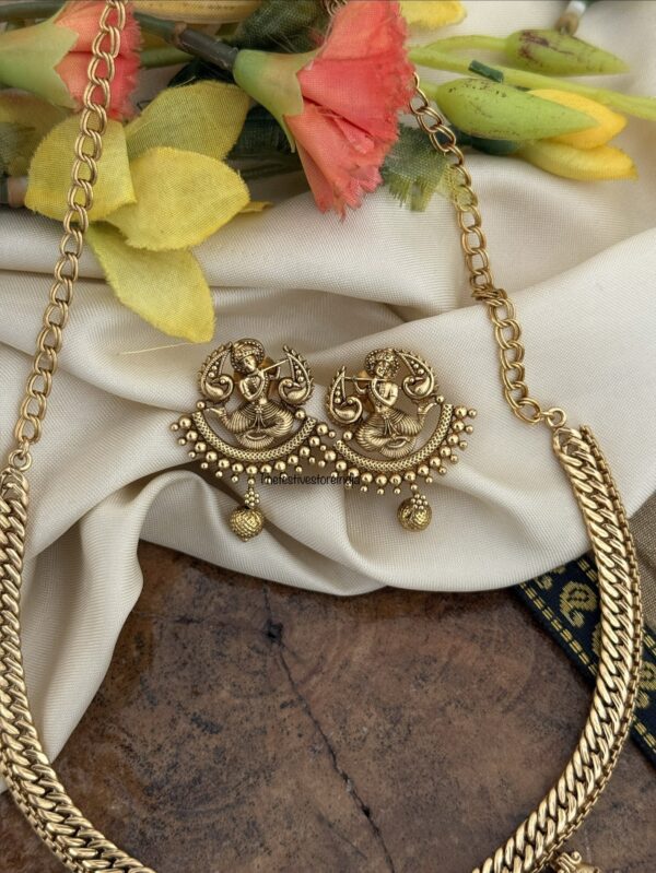 Jalebi chain unqiue pendants necklace set