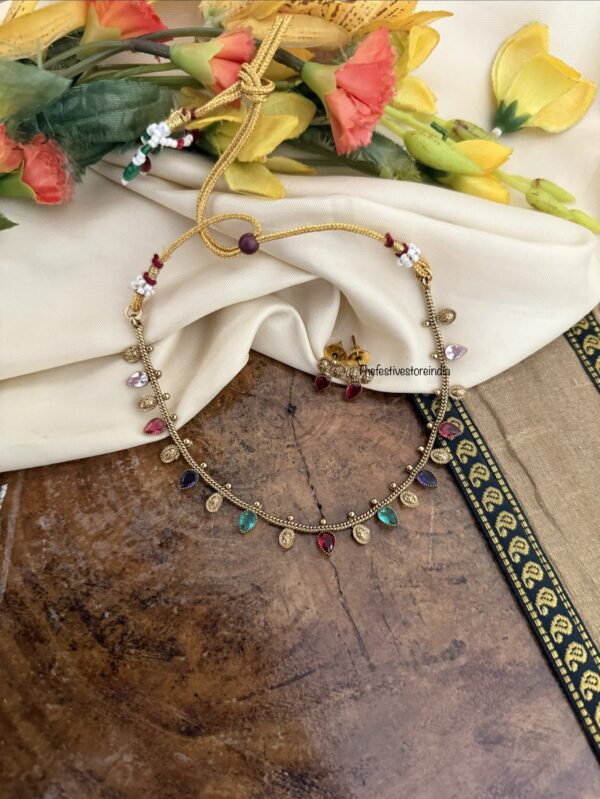 Drop stone simple necklace set