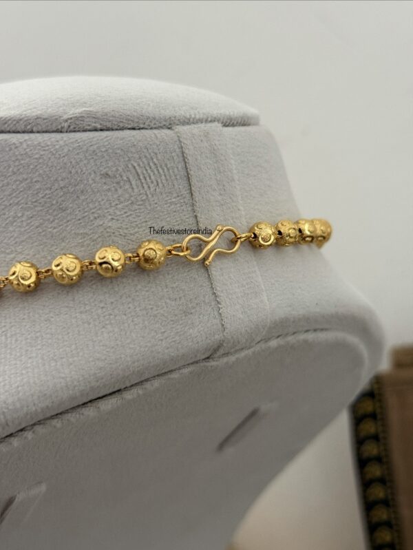 Gold beads Mohan maala Single layer haara - Sara | Haaram | 60cms