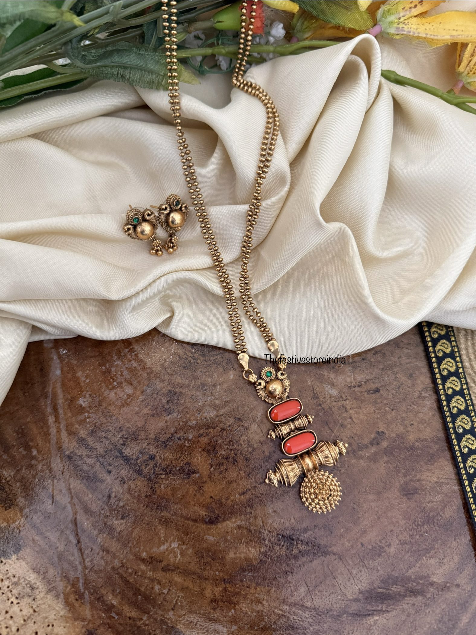 44cms trending Havala - Coral chain set