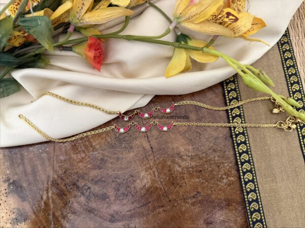 Jadau Chand Anklet / Kaal gejje